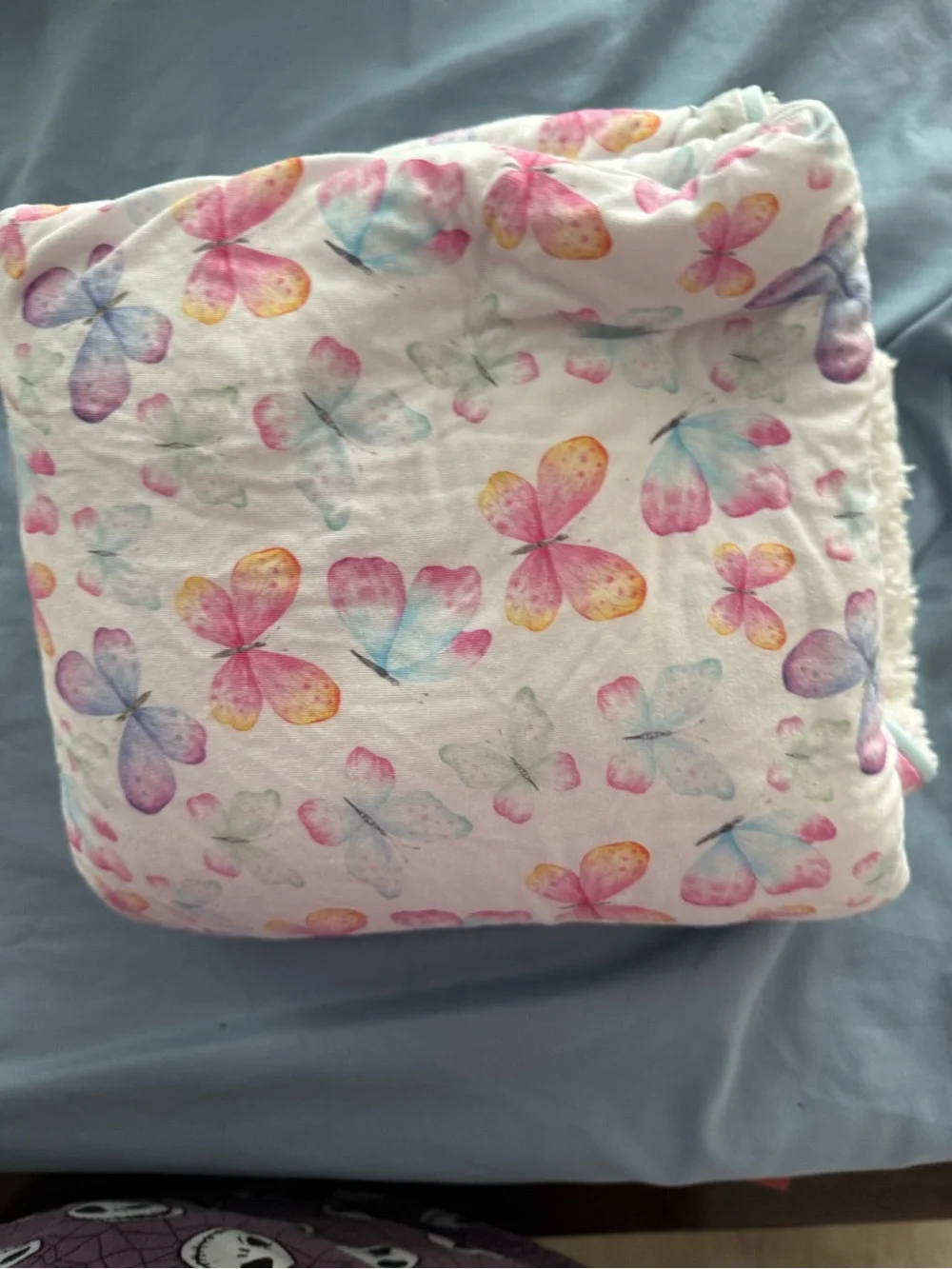 Posh Peanut Pastel Butterfly Sherpa Throw — Pink, Blue, Yellow, Purple, Green